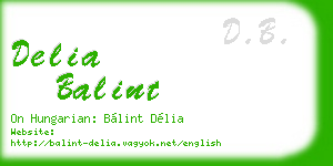 delia balint business card